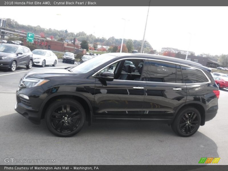 Crystal Black Pearl / Black 2018 Honda Pilot Elite AWD