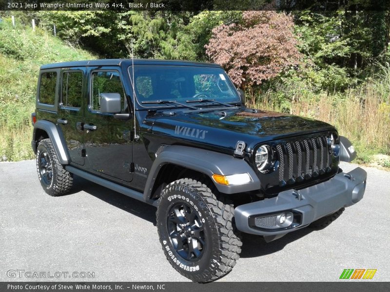 Black / Black 2021 Jeep Wrangler Unlimited Willys 4x4