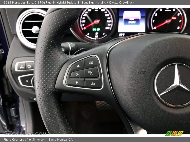 Brilliant Blue Metallic / Crystal Grey/Black 2018 Mercedes-Benz C 350e Plug-in Hybrid Sedan