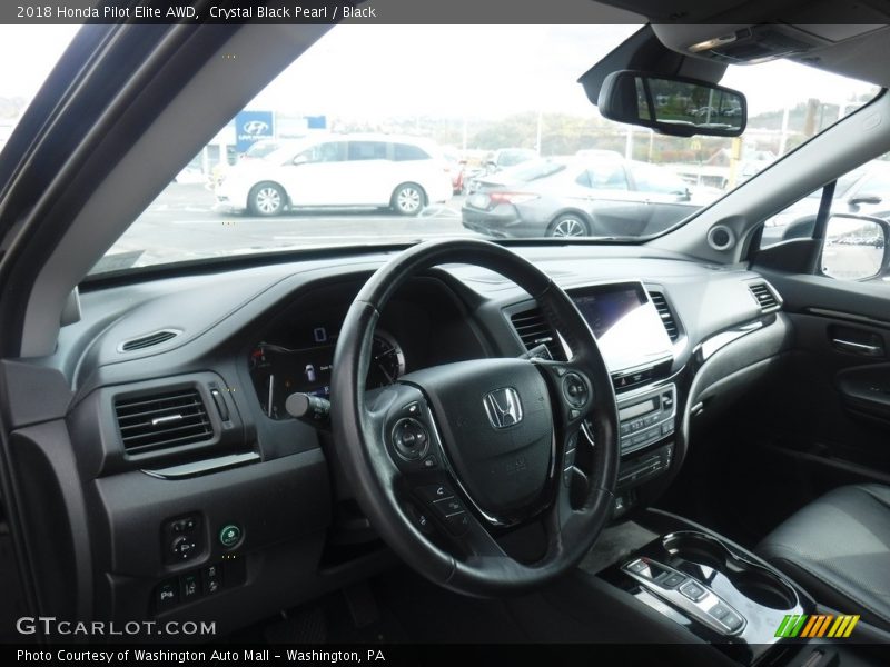 Crystal Black Pearl / Black 2018 Honda Pilot Elite AWD
