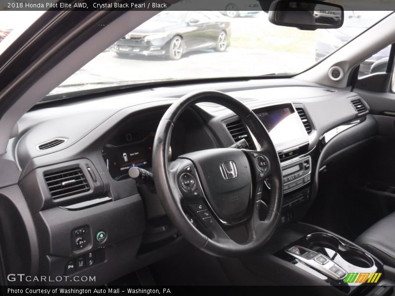 Crystal Black Pearl / Black 2018 Honda Pilot Elite AWD