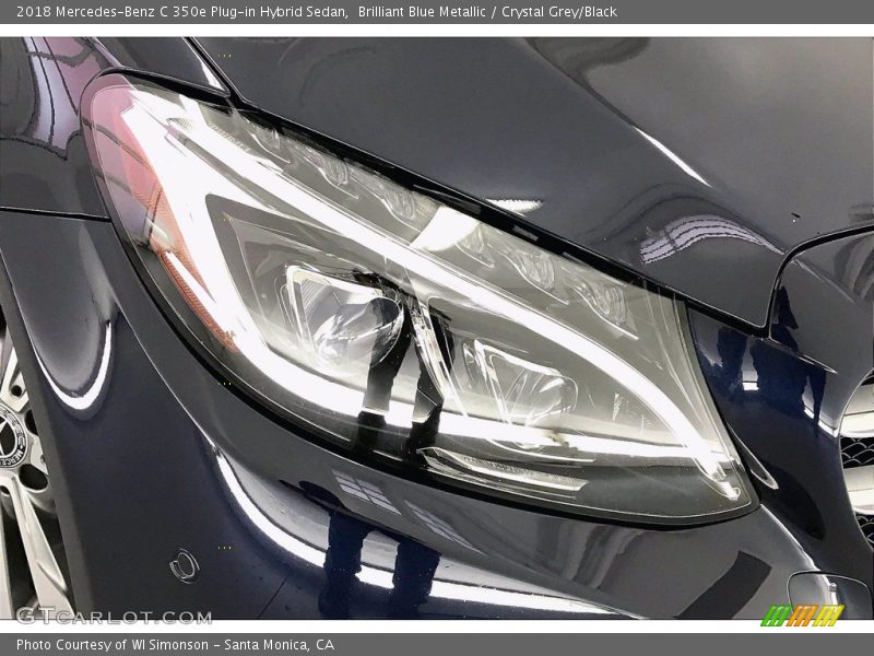Brilliant Blue Metallic / Crystal Grey/Black 2018 Mercedes-Benz C 350e Plug-in Hybrid Sedan