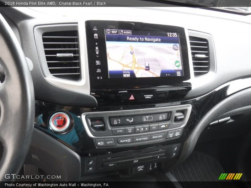 Crystal Black Pearl / Black 2018 Honda Pilot Elite AWD