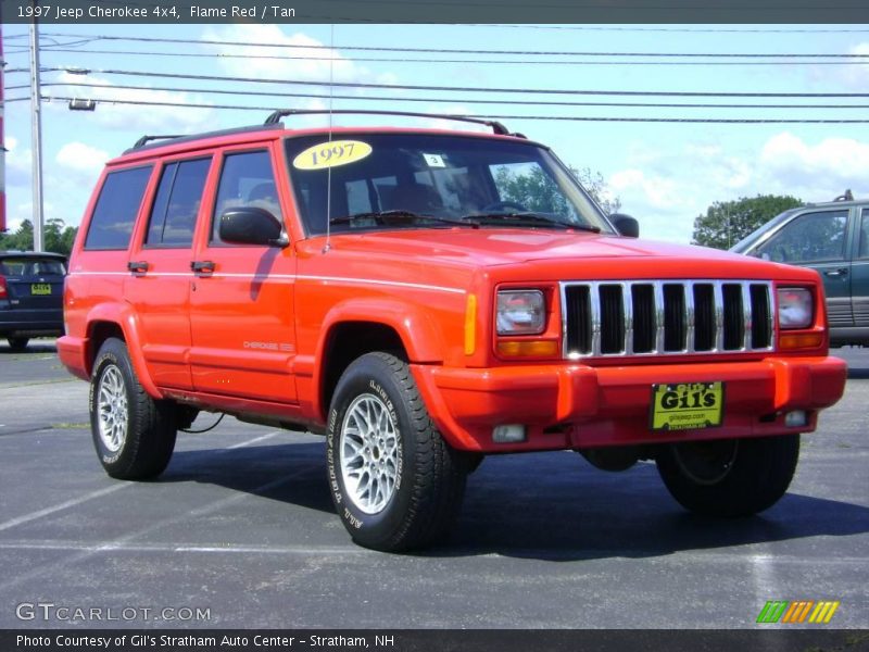 Flame Red / Tan 1997 Jeep Cherokee 4x4