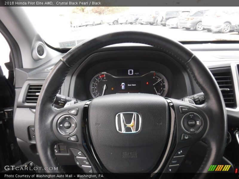 Crystal Black Pearl / Black 2018 Honda Pilot Elite AWD
