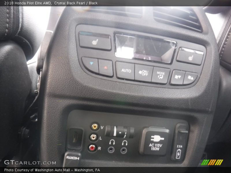 Crystal Black Pearl / Black 2018 Honda Pilot Elite AWD