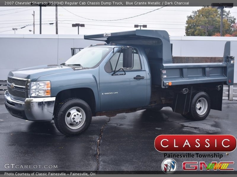 Blue Granite Metallic / Dark Charcoal 2007 Chevrolet Silverado 3500HD Regular Cab Chassis Dump Truck