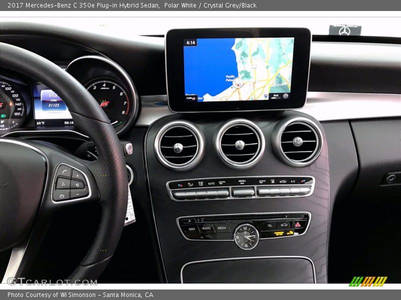 Polar White / Crystal Grey/Black 2017 Mercedes-Benz C 350e Plug-in Hybrid Sedan