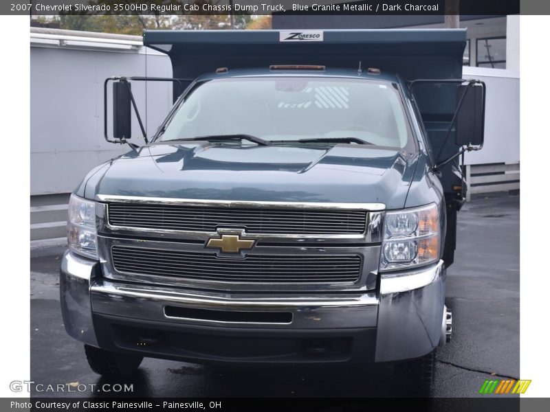 Blue Granite Metallic / Dark Charcoal 2007 Chevrolet Silverado 3500HD Regular Cab Chassis Dump Truck