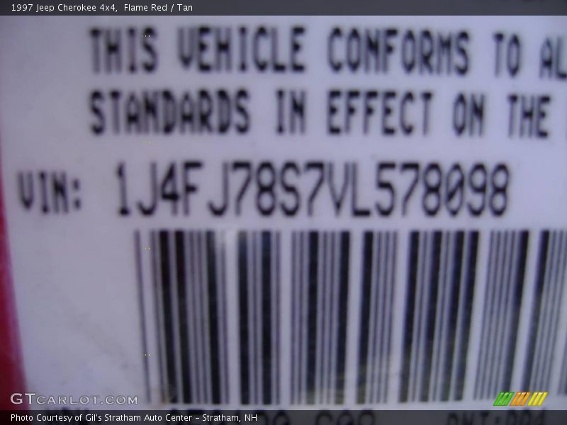 Flame Red / Tan 1997 Jeep Cherokee 4x4