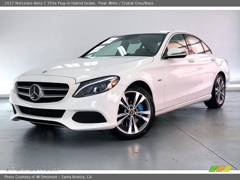 Polar White / Crystal Grey/Black 2017 Mercedes-Benz C 350e Plug-in Hybrid Sedan