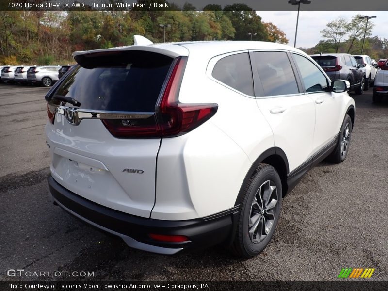 Platinum White Pearl / Black 2020 Honda CR-V EX AWD