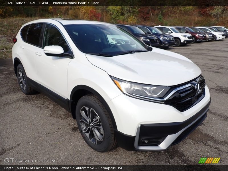 Platinum White Pearl / Black 2020 Honda CR-V EX AWD