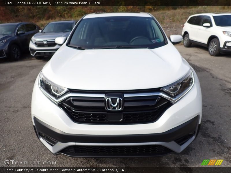 Platinum White Pearl / Black 2020 Honda CR-V EX AWD
