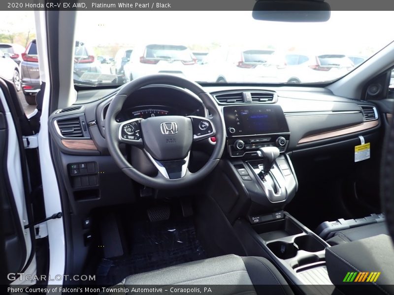Platinum White Pearl / Black 2020 Honda CR-V EX AWD