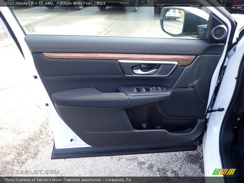 Platinum White Pearl / Black 2020 Honda CR-V EX AWD