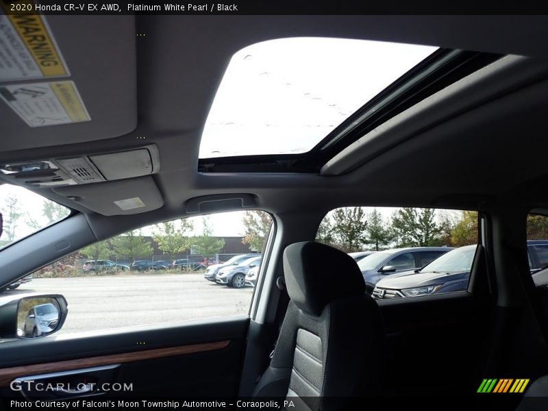 Platinum White Pearl / Black 2020 Honda CR-V EX AWD