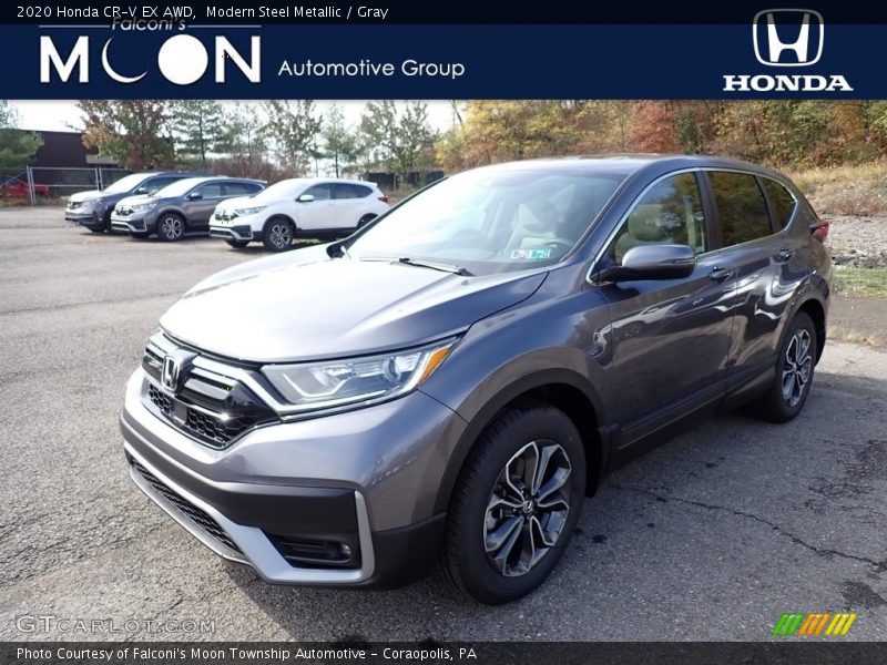 Modern Steel Metallic / Gray 2020 Honda CR-V EX AWD