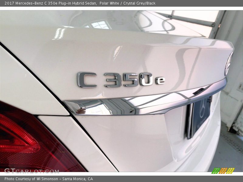 Polar White / Crystal Grey/Black 2017 Mercedes-Benz C 350e Plug-in Hybrid Sedan