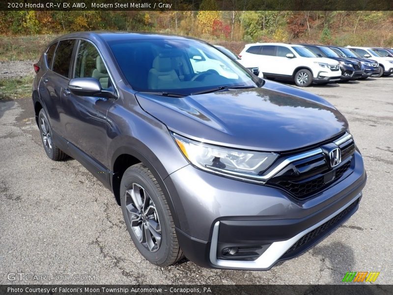 Modern Steel Metallic / Gray 2020 Honda CR-V EX AWD