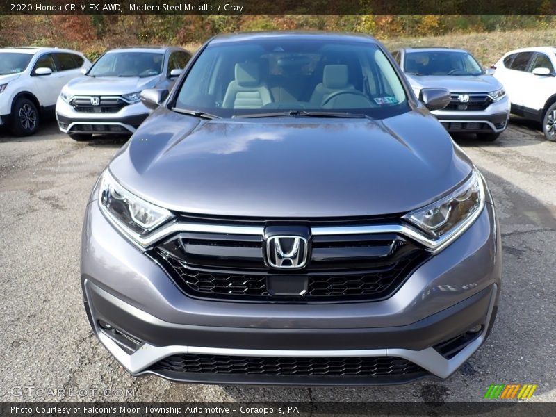 Modern Steel Metallic / Gray 2020 Honda CR-V EX AWD