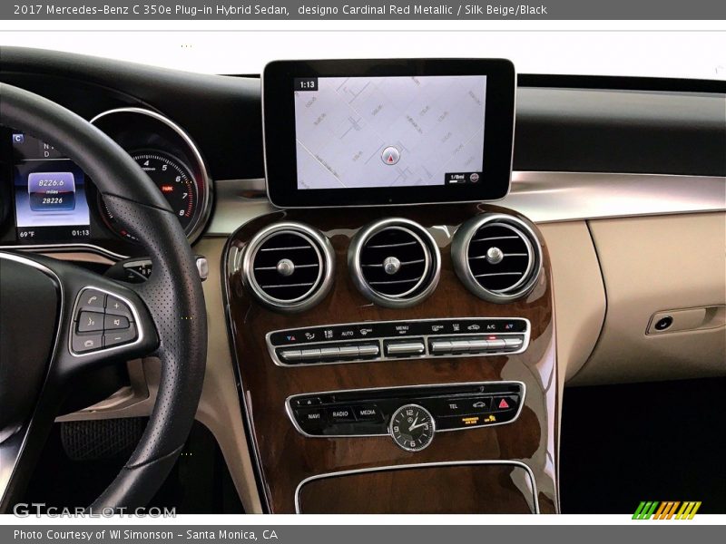 designo Cardinal Red Metallic / Silk Beige/Black 2017 Mercedes-Benz C 350e Plug-in Hybrid Sedan