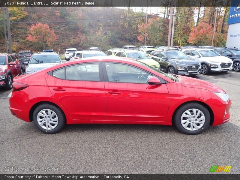 Scarlet Red Pearl / Beige 2020 Hyundai Elantra SE