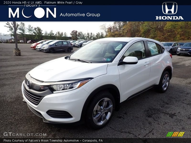 Platinum White Pearl / Gray 2020 Honda HR-V LX AWD