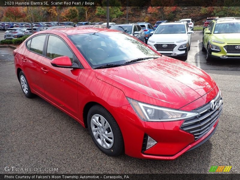 Scarlet Red Pearl / Beige 2020 Hyundai Elantra SE