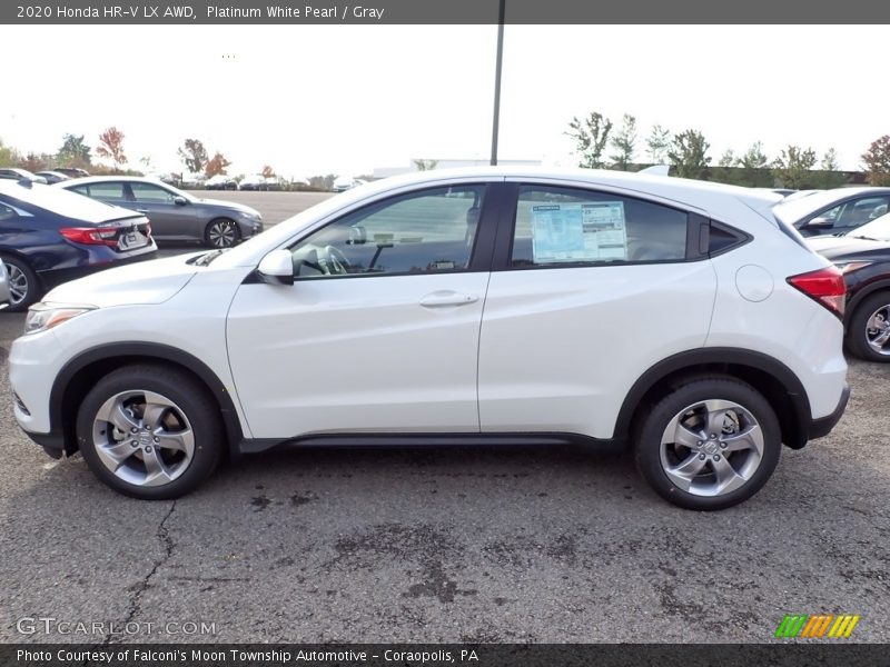 Platinum White Pearl / Gray 2020 Honda HR-V LX AWD