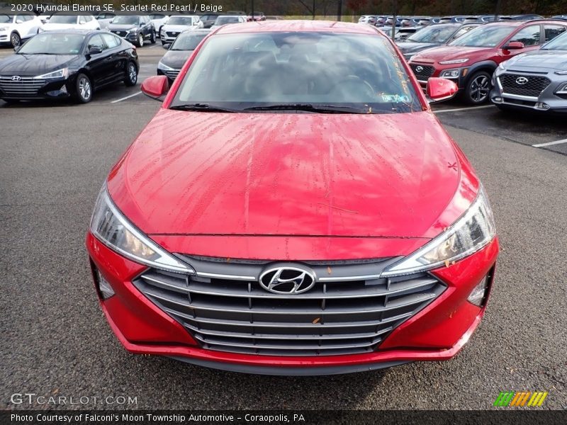 Scarlet Red Pearl / Beige 2020 Hyundai Elantra SE