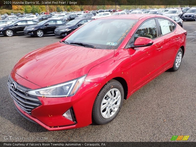 Scarlet Red Pearl / Beige 2020 Hyundai Elantra SE