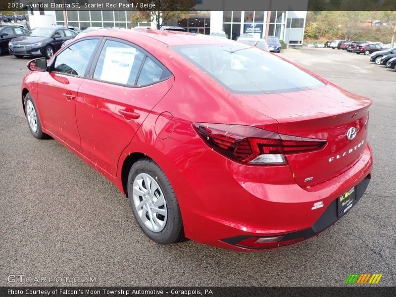 Scarlet Red Pearl / Beige 2020 Hyundai Elantra SE