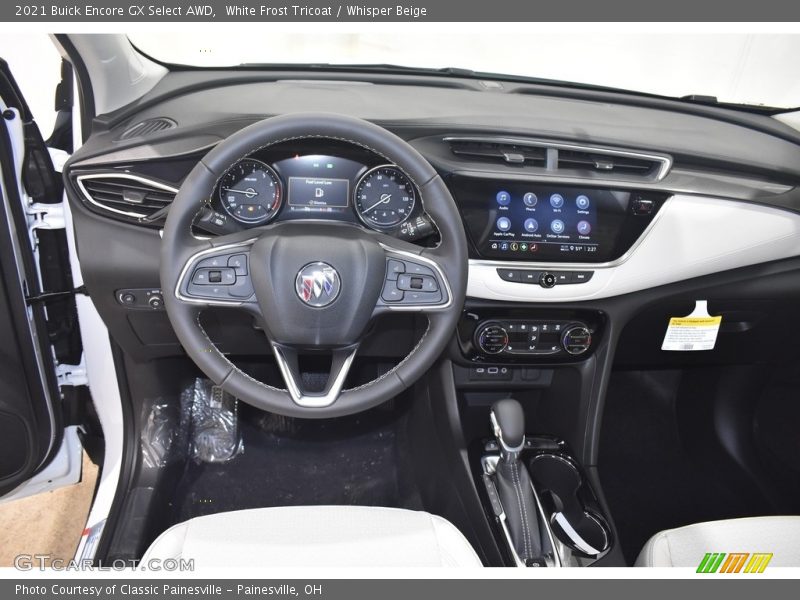 White Frost Tricoat / Whisper Beige 2021 Buick Encore GX Select AWD