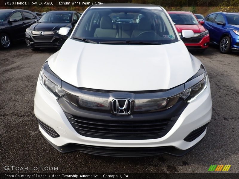 Platinum White Pearl / Gray 2020 Honda HR-V LX AWD