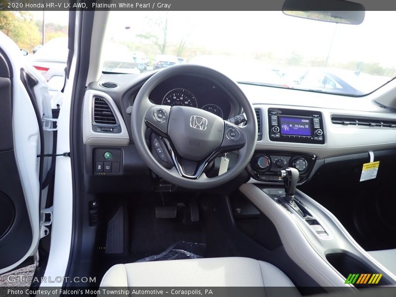 Platinum White Pearl / Gray 2020 Honda HR-V LX AWD