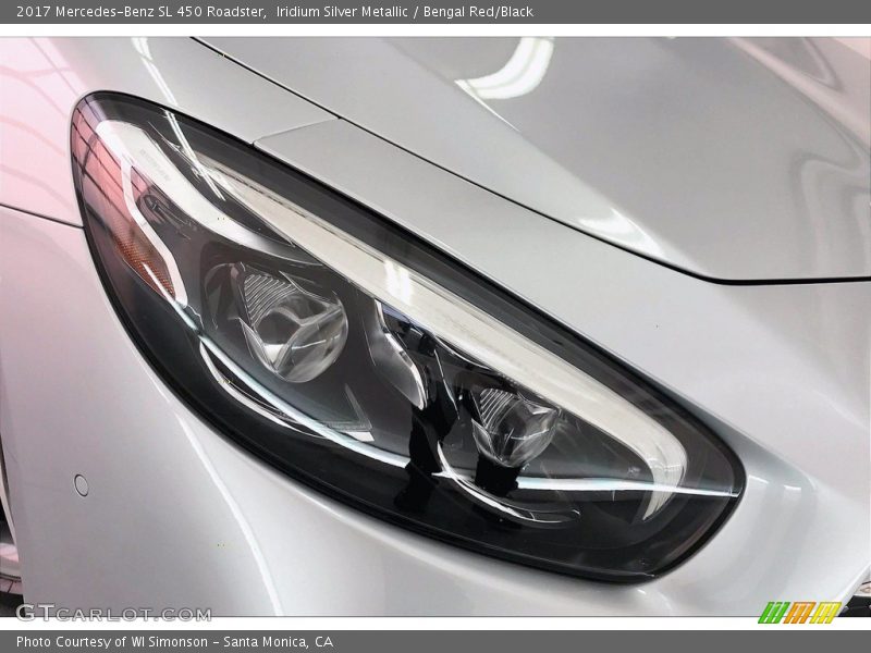 Iridium Silver Metallic / Bengal Red/Black 2017 Mercedes-Benz SL 450 Roadster
