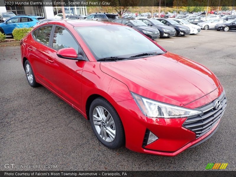 Scarlet Red Pearl / Gray 2020 Hyundai Elantra Value Edition