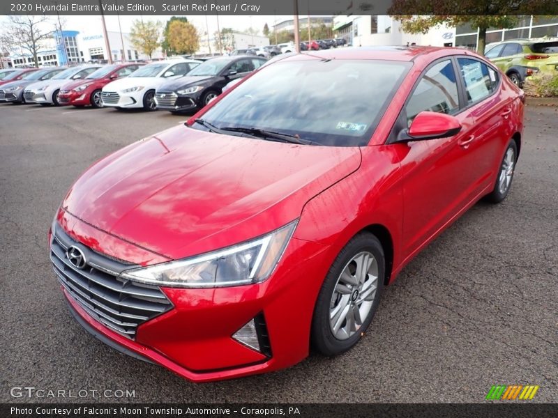 Scarlet Red Pearl / Gray 2020 Hyundai Elantra Value Edition