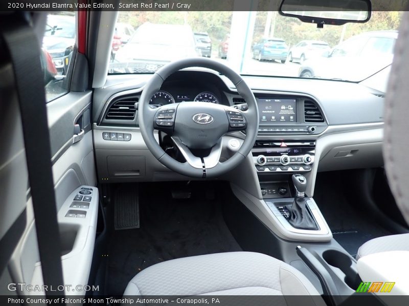 Scarlet Red Pearl / Gray 2020 Hyundai Elantra Value Edition
