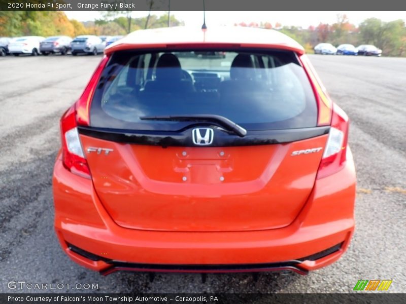 Orange Fury / Black 2020 Honda Fit Sport