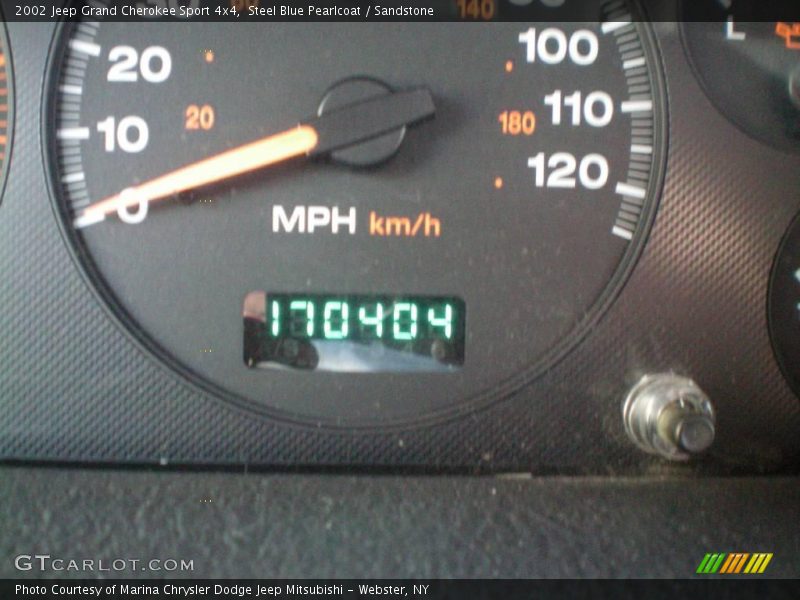 Steel Blue Pearlcoat / Sandstone 2002 Jeep Grand Cherokee Sport 4x4