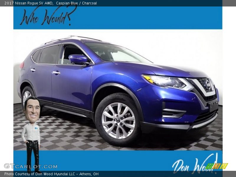 Caspian Blue / Charcoal 2017 Nissan Rogue SV AWD