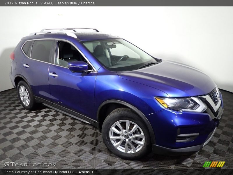 Caspian Blue / Charcoal 2017 Nissan Rogue SV AWD