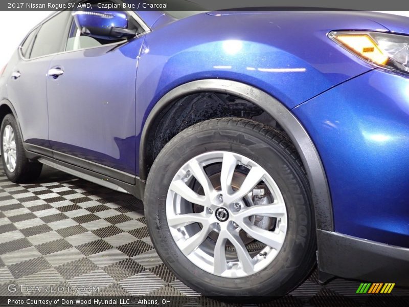 Caspian Blue / Charcoal 2017 Nissan Rogue SV AWD