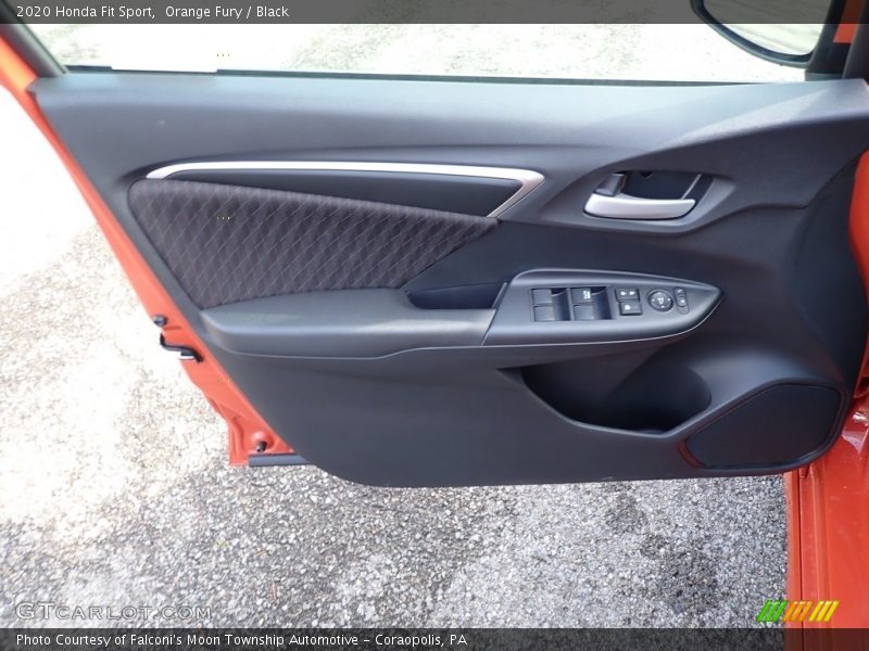 Orange Fury / Black 2020 Honda Fit Sport
