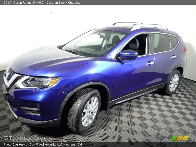 Caspian Blue / Charcoal 2017 Nissan Rogue SV AWD
