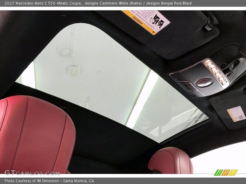 Sunroof of 2017 S 550 4Matic Coupe