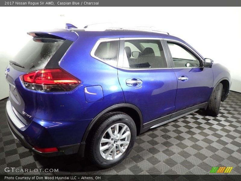 Caspian Blue / Charcoal 2017 Nissan Rogue SV AWD