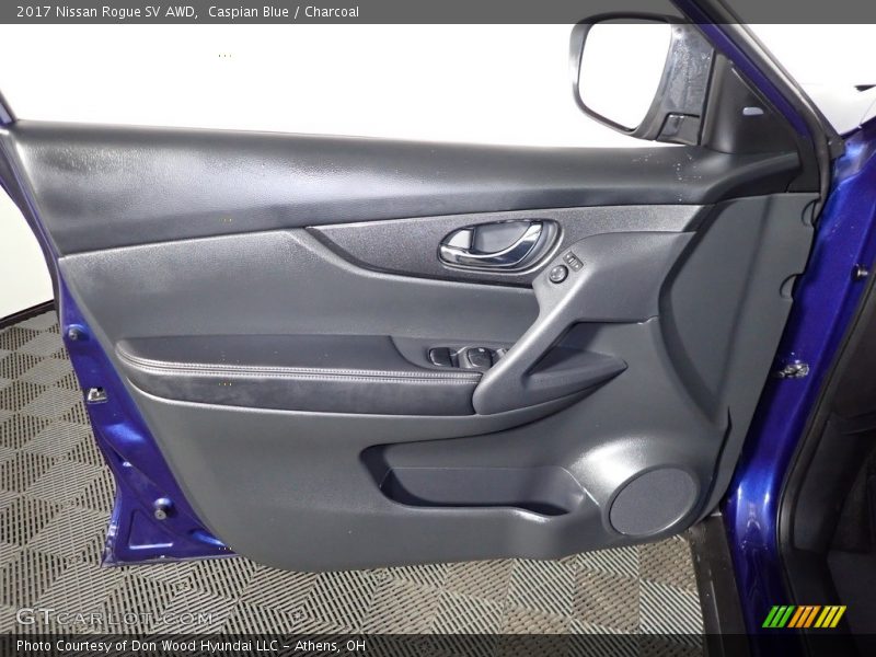 Caspian Blue / Charcoal 2017 Nissan Rogue SV AWD
